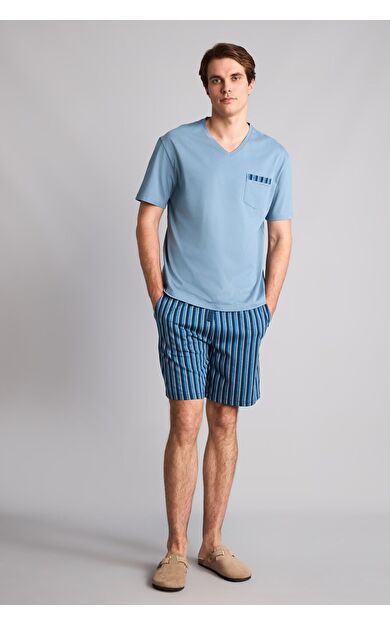 DeFacto New Regular Fıt Kısa Kollu 2'li Pijama Takım