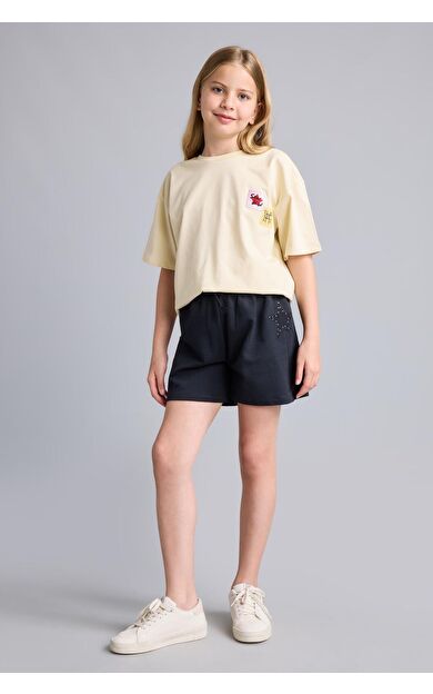 DeFacto Sweatshirt Kumaşı Şort Kız Çocuk