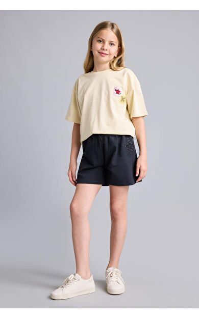 DeFacto Sweatshirt Kumaşı Şort Kız Çocuk