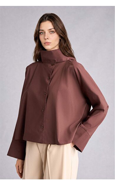 DeFacto Regular Fıt Poplin Uzun Kollu Tunik