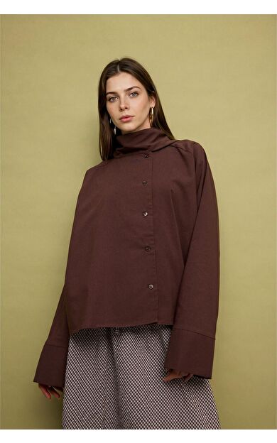 DeFacto Regular Fıt Poplin Uzun Kollu Tunik