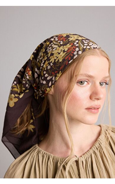 DeFacto Manuka x Kadın Çiçek Desenli Pamuklu Bandana