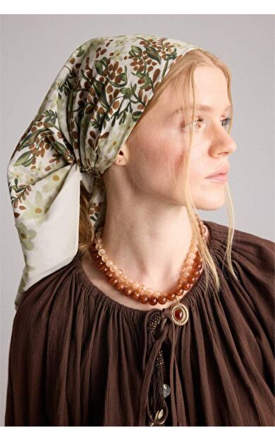 DeFacto Manuka x Kadın Çiçek Desenli Pamuklu Bandana