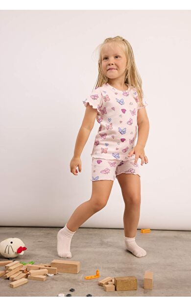 DeFacto Fitilli Kaşkorse 2'li Pijama Takımı Kız Bebek