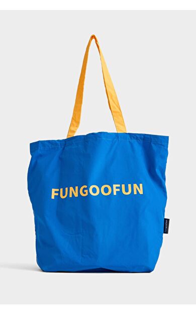 DeFacto Fungoofun x Kadın Mini Mavi Bez Çanta