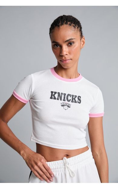 DeFacto NBA New York Knıcks Slım Fıt Bisiklet Yaka Sporcu Ribana Kısa Kollu Tişört