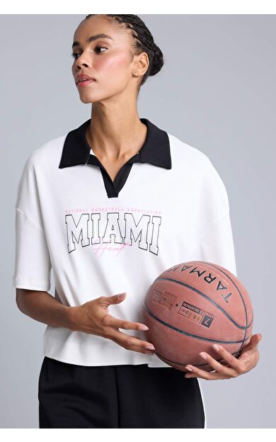 DeFacto NBA Mıamı Heat Polo Yaka Sporcu Kısa Kollu Polo Tişört