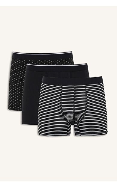 DeFacto Regular Fıt Çizgili 3'lü Boxer