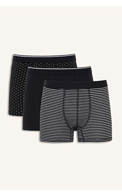 DeFacto Regular Fıt Çizgili 3'lü Boxer