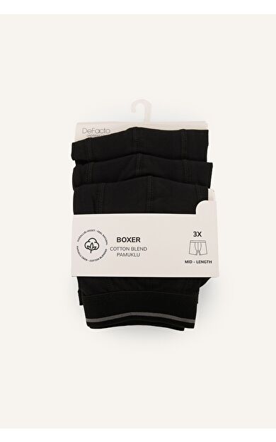 DeFacto Regular Fit Pamuklu 3'lü Boxer