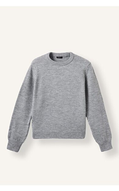 DeFacto Regular Fit Bisiklet Yaka Triko Basic Kazak