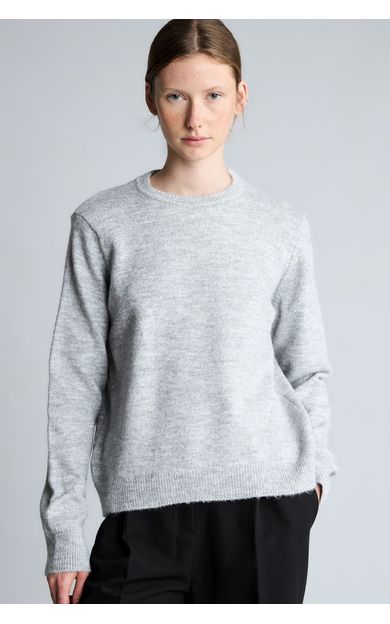 DeFacto Regular Fit Bisiklet Yaka Triko Basic Kazak Gri