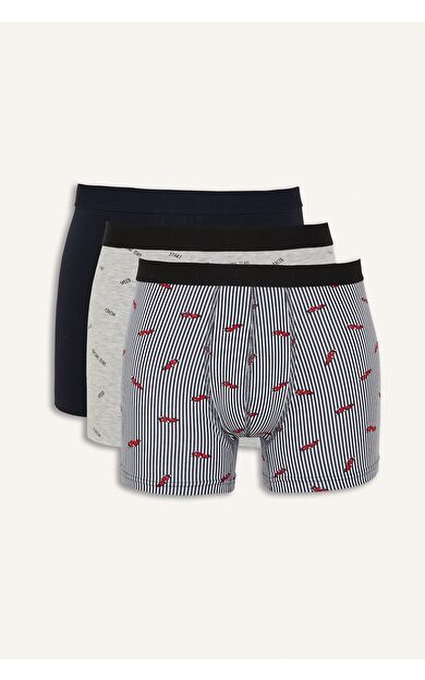 DeFacto Regular Fıt Desenli 3'lü Boxer