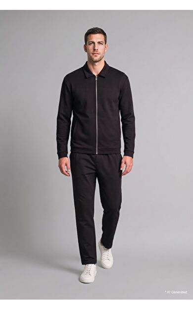 DeFacto Relaxed Fit Cepli Düz Paça Uzun Boy Eşofman Altı