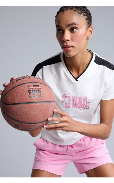 DeFacto NBA Wordmark Relax Fıt Bisiklet Yaka Kısa Kollu Tişört