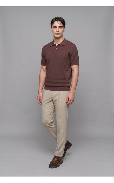 DeFacto Standart Fıt Polo Yaka Kısa Kollu Polo Tişört Kahve H9770AX26HSBN496