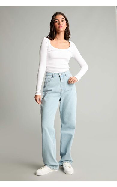DeFacto 90's Wıde Leg Yüksek Bel Jean Pantolon