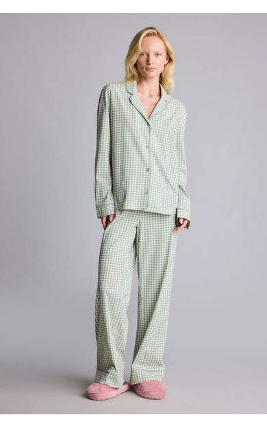 DeFacto Regular Fit Pötikare Desenli Uzun Kollu 2'li Pijama Takımı