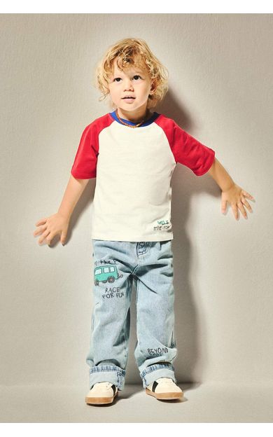 DeFacto Baggy Fıt Esnek Bantlı Paça Jean Pantolon Erkek Bebek
