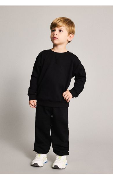 DeFacto İnce Sweatshirt Kumaşı 2'li Takım Erkek Bebek Siyah