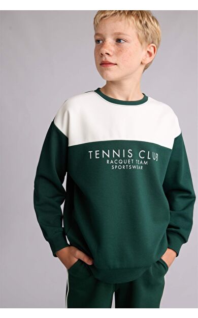 DeFacto Regular Fıt Bisiklet Yaka Sweatshirt Erkek Çocuk