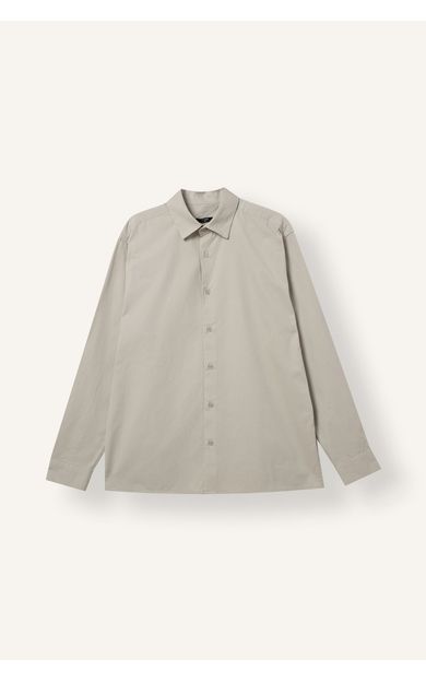 DeFacto Regular Fit Polo Yaka Pamuklu Uzun Kollu Gömlek Ekru I0460AX26WNER37
