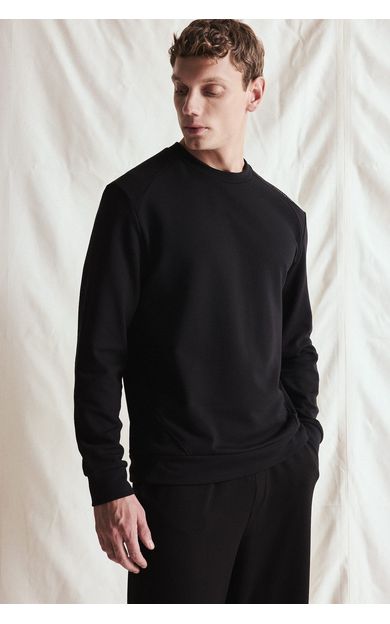 DeFacto Standart Fıt Bisiklet Yaka Baskılı Sweatshirt