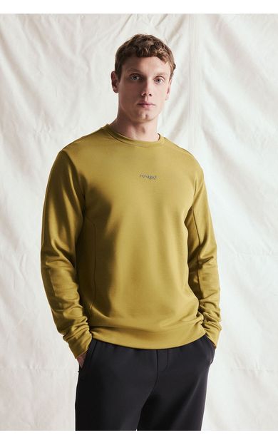 DeFacto Standart Fit Bisiklet Yaka Minimal Baskılı Detaylı Sweatshirt Haki I0569AX26WNKH255