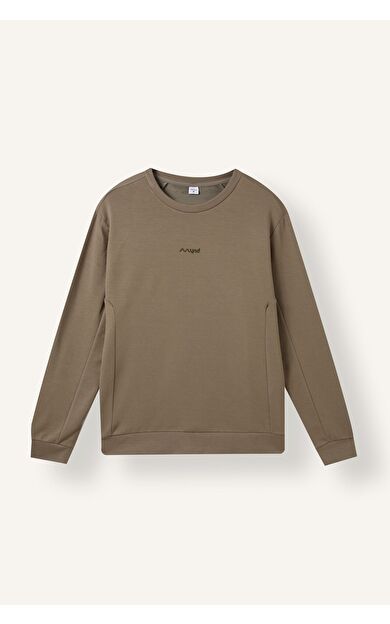 DeFacto Standart Fit Bisiklet Yaka Minimal Baskılı Detaylı Sweatshirt