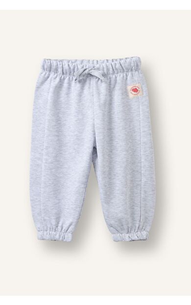 DeFacto Beli ve Paçası Lastikli Regular Fit Kalın Sweatshirt Kumaşı Pantolon Kız Bebek