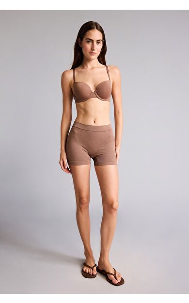 DeFacto Fitilli Elastik Bel Kahverengi Seamless Boxer