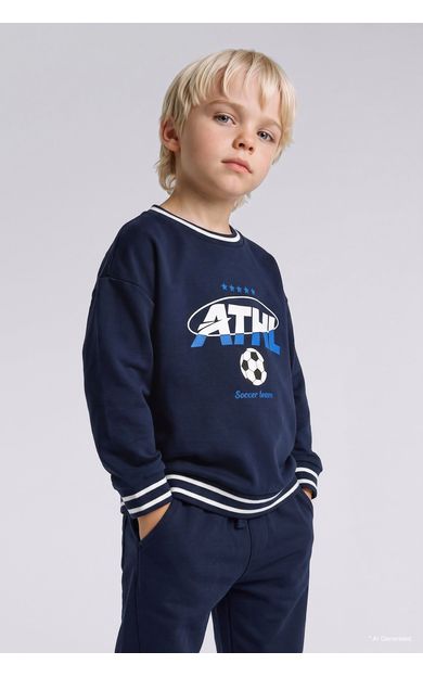 DeFacto Oversıze Baskılı Kalın Sweatshirt Kumaşı Sweatshirt Erkek Bebek
