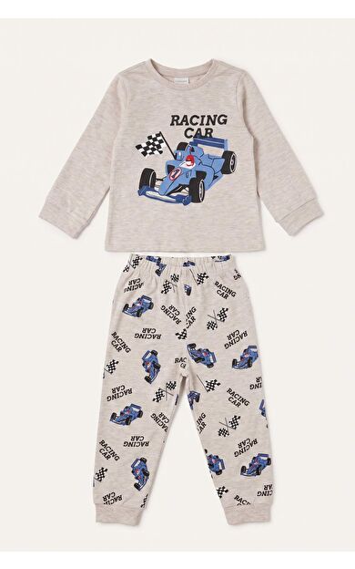 DeFacto Araç Baskılı 2'li Pijama Takımı Erkek Bebek