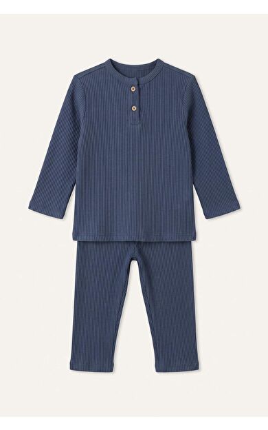 DeFacto Fitilli Kaşkorse 2'li Pijama Takımı Erkek Bebek
