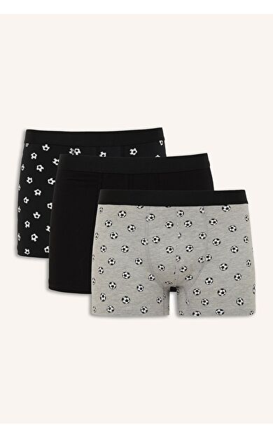 DeFacto Regular Fıt Desenli 3'lü Boxer