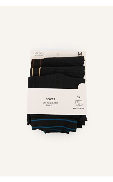 DeFacto Regular Fıt Beli Lastikli 3'lü Boxer