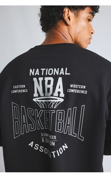 DeFacto NBA Wordmark Oversıze Bisiklet Yaka Sweatshirt