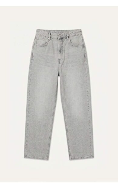 DeFacto Baggy Fıt Yüksek Bel Açık Gri Jean Pantolon