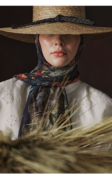 DeFacto Fresh Scarfs X Midnight Botanic Viskon Şal