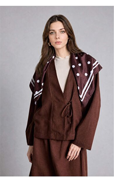 DeFacto Regular Fıt Keten Karışımlı Kimono