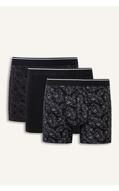 DeFacto Regular Fıt Baskılı Beli Lastikli 3'lü Boxer