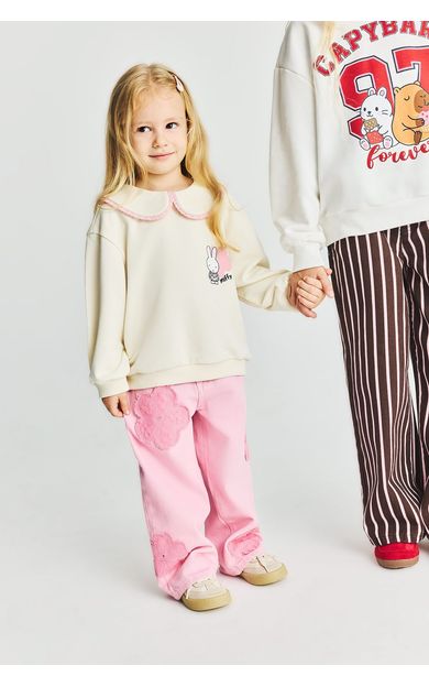 DeFacto Miffy Regular Fıt Bebe Yaka Kalın Sweatshirt Kumaşı Sweatshirt Kız Bebek