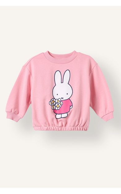 DeFacto Miffy Regular Fıt Bisiklet Yaka Kalın Sweatshirt Kumaşı Sweatshirt Kız Bebek