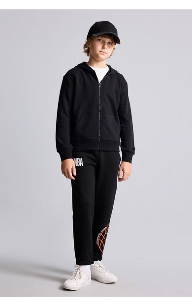 DeFacto NBA Baskılı Lastikli Paça Regular Fit Kalın Sweatshirt Kumaşı Pantolon Erkek Çocuk