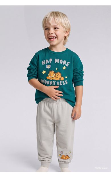 DeFacto Garfield Lisanslı Baskılı 2'li Pijama Takımı Erkek Bebek