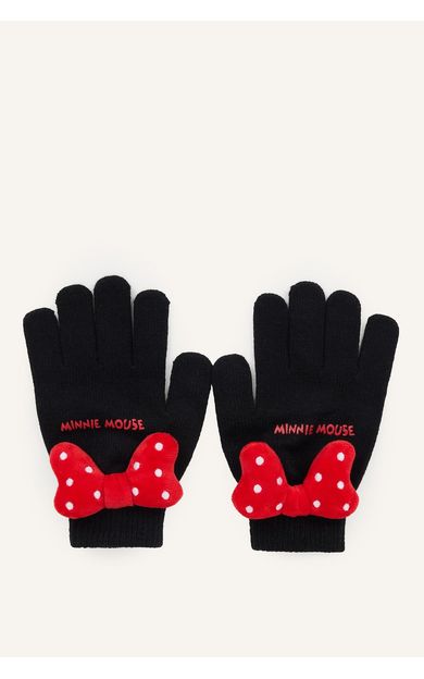 DeFacto Disney Minnie Mouse Fiyonk Detaylı Triko Eldiven Kız Çocuk