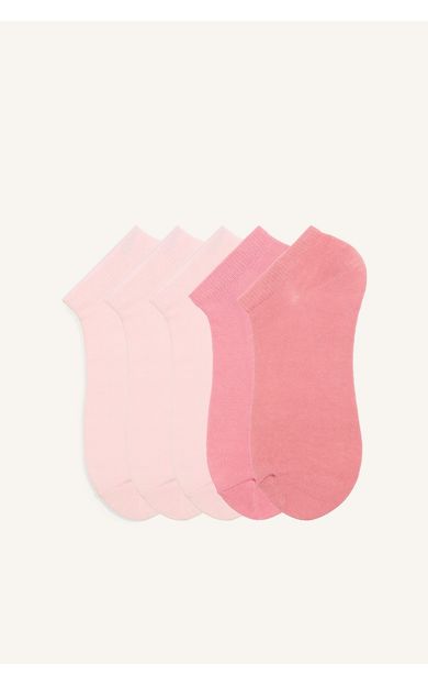 DeFacto 5'li Pamuklu Patik Çorap Kız Çocuk Pembe I2962A8NSPN2