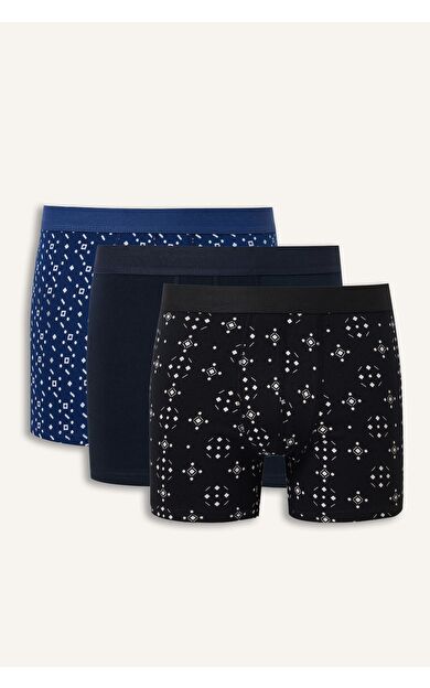 DeFacto Regular Fıt Şal Desenli 3'lü Boxer
