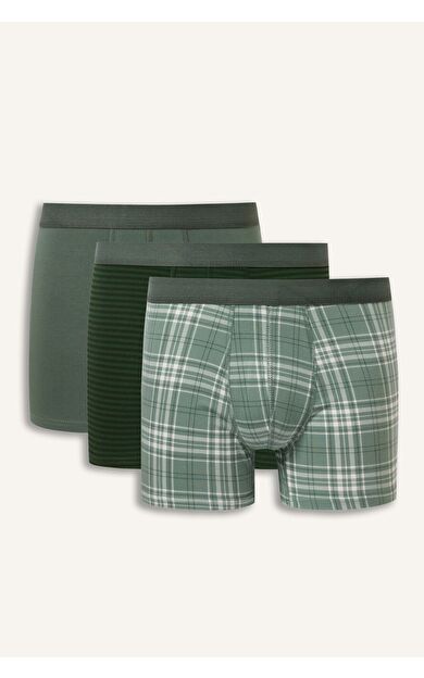 DeFacto Regular Fıt Desenli Beli Lastikli 3'lü Boxer