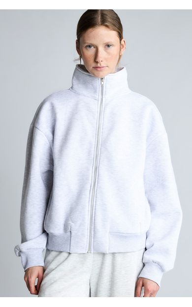 DeFacto Regular Fit Yarım Balıkçı Yaka Fermuarlı Cepli Sweatshirt Hırka